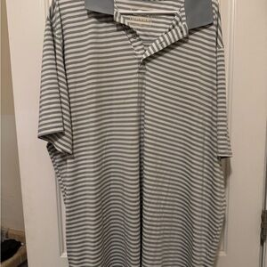 Drake Gray and White Striped Shirt